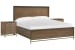 Lindon - King Panel Storage Bed With 2 Nightstands - Belgian Wheat And Coffee Bean