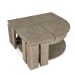 Conrad - Pie Shaped Lift Top Cocktail Table With 2 End Tables And Sofa Table - Stone Harbor Gray