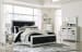 Lindenfield - Black / Silver - 8 Pc. - Dresser, Mirror, Chest, California King Upholstered Bed, 2 Nightstands