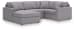 Modmax - 4-Piece Sectional With Laf Corner Chaise, With Raf Corner Chair - Granite