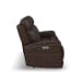 View - Power Reclining Sofa With Console, Power Headrest & Lumbar - Dark Brown