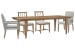 Lindon - Extendable Rectangular Dining Table With 2 Side Chairs And 2 Arm Chairs - Belgian Wheat / Gray
