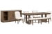 Westbourne - Extendable Trestle Dining Table With 2 Side Chairs, 2 Host Chairs, Bench And Sideboard - Dark Umber / White