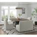 Jemma - 6 Piece Standard Height Dining Set Square Table, Four Chairs & Bench - Gray