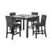 Dalia - 5 Piece Square Counter Set - Black