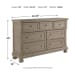 Lettner - Light Gray - 5 Pc. - Dresser, Mirror, King Panel Bed