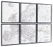 Avanworth - Black / White - Wall Art Set (Set of 6)