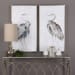 Summer Birds - Framed Art (Set of 2) - Pearl Silver