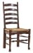 English Country - Ladderback Side Chair  - Dark Brown