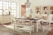 Bolanburg - Beige - 10 Pc. - Dining Room Table, 4 Side Chairs, Bench, Server, 3 Cabinets
