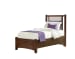Bonanza - Twin Pebble Gray Upholstered Headboard Panel - Cherry