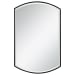 Shield - Shaped Iron Mirror - Black