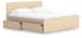 Onita - King Panel Platform Bed With 2 Side Storage - Natural