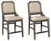 Wyndahl - Rustic Brown - Upholstered Barstool (2/cn)