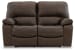 Leesworth - Dark Brown - Reclining Power Loveseat