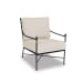 Provence - Club Chair, With Self Welt - Canvas Flax / Black