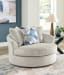 Maxon Place - Stone - Oversized Swivel Accent Chair