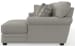 Livingston - 2 Piece Sofa Chaise With Comfort Coil Seating And 6 Accent Pillows Included (RSF Chaise) - Linen