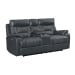 Trinidad - Power Motion Loveseat With Power Motion Head Recliner & Console - Pebble Gray