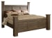 Juararo - California King Poster Bed - Dark Brown