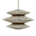 String Trio - 6 Light Pendant - Brass / White
