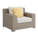 Ollie - 3 Piece Patio Conversation Set (Sofa, Chair & Ottoman) - Tan And Olefin White Cream