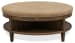 Cashiers - Cocktail Ottoman - Chestnut / Vintage Ecru