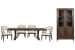 Jubilee - Extendable Trestle Dining Table With 4 Arm Chairs And Display Cabinet - Brown / White