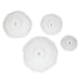 Lucky Coins - Metal Wall Bowls (Set of 4) - White