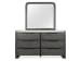 Keaton - Double Drawer Dresser With Portrait Mirror - Black