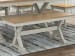 Purlaney - Antique White / Natural - Large Dining Room Bench