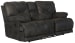 Voyager - Fabric Power Lay Flat Reclining Console Loveseat - Slate