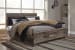 Derekson - Multi Gray - King Panel Bed With 2 Side Storage