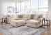 Edenfield - Linen - 4 Pc. - Right Arm Facing Corner Chaise 3 Pc Sectional, Ottoman