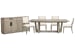 Braelyn - Extendable Trestle Dining Table With 4 Side Chairs And Server - Dorian Gray / Beige