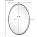 Sherise - Brushed Nickel Oval Mirror