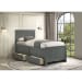 Sami - Twin Captains Bed - Gray
