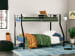 Dinsmore - Black / Gray - Twin/Full Bunk Bed w/Ladder