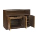 Pulaski Accents - 3 Door Bar Cabinet With Glass Shelves - Brown