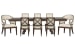 Jubilee - Extendable Trestle Dining Table With 6 Side Chairs And 2 Arm Chairs - Brown / White