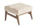 Sunset Key - Hayley Ottoman - Beige / Dark Brown