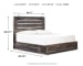 Drystan - King Panel Bed With 4 Side Drawers - Brown / Beige