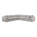 Rue - Classic L Modular Sectional - Flecked Gray