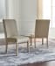 Chrestner - Brown / Beige - 6 Pc. - Round Dining Room Table, 4 Side Chairs, Server