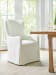 Laguna - Aliso Upholstered Host Chair With Casters - White