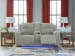 Forest Lake - Alloy - Power Reclining Loveseat With Console / Adj Headrest