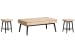 Fletcher - Lift Top Storage Cocktail Table With 2 Accent Tables - Driftwood / Black