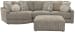 Turner - 2 Piece Sofa Cuddler With Left Side Facing Cuddler And Cocktail Ottoman - Mushroom