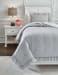 Hartlen - Gray / White - Twin Comforter Set