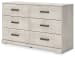 Shawburn - Whitewash - Six Drawer Dresser